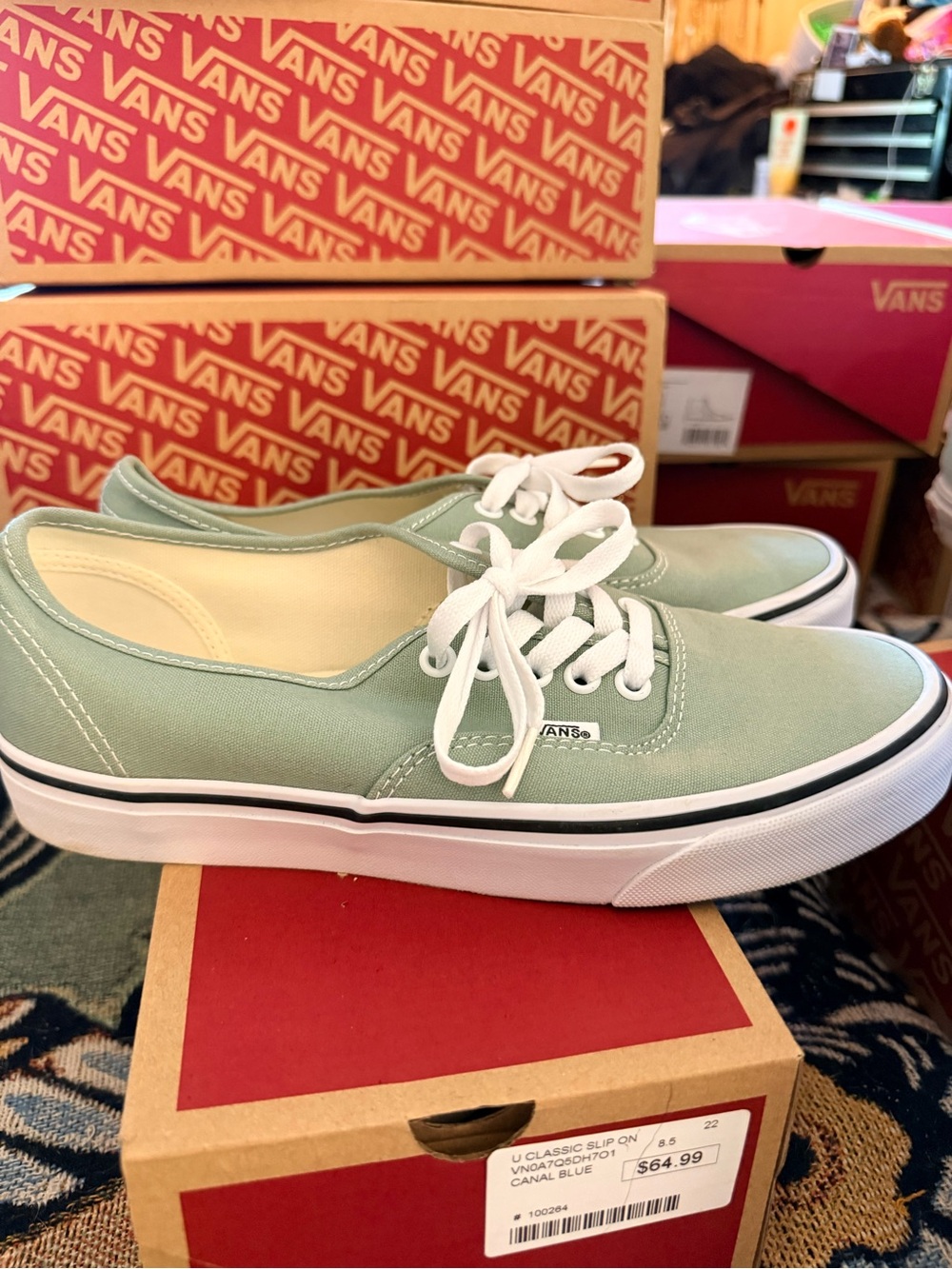 BRAND NEW Vans Authentic Sneakers  Color Theory Iceberg Womens 9.5/Mens 8 - Picture 7 of 7